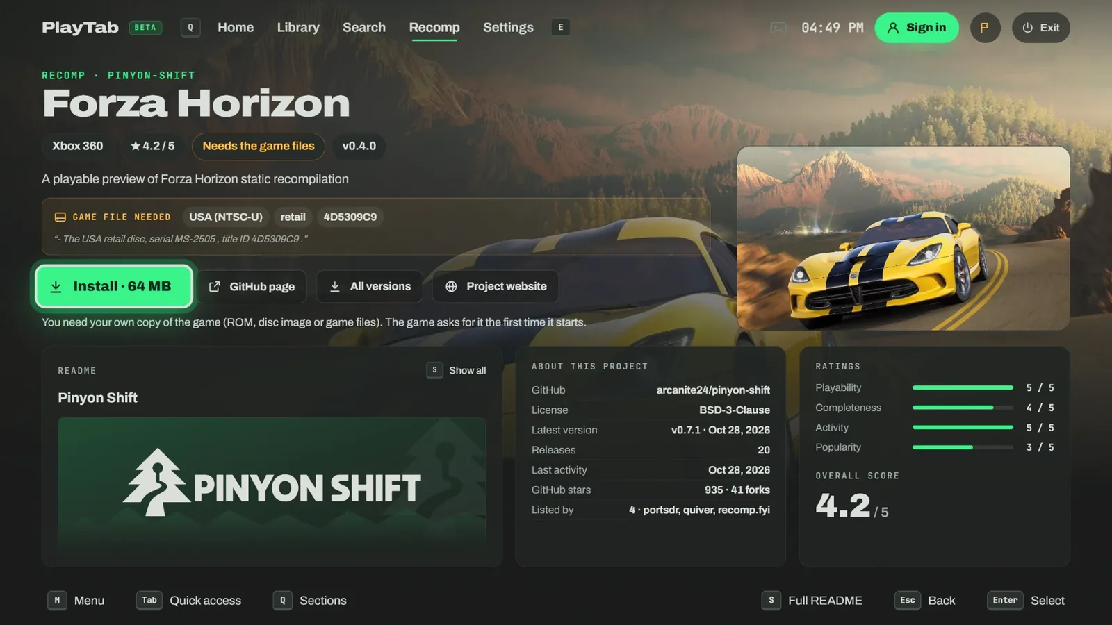 Recomp: console games recompiled for PC
